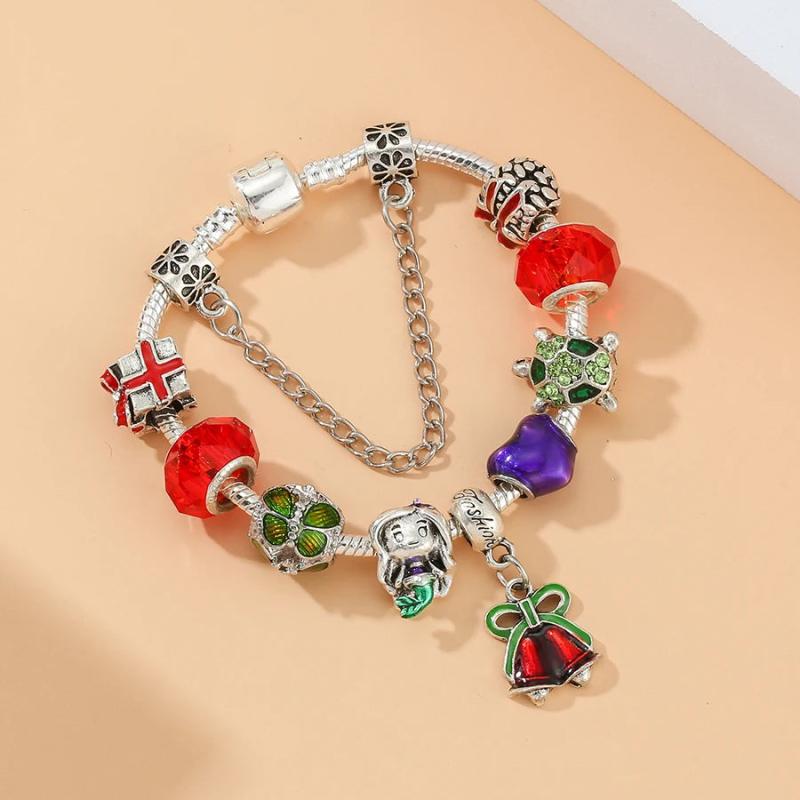 Christmas Bell Charm Bracelet for Women