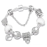 Women's Charm Bracelet Heart Lock Key Love Pendant Christmas Gift