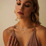 Custom Couple Name Necklace Double Layer Choker Stainless Steel Jewelry