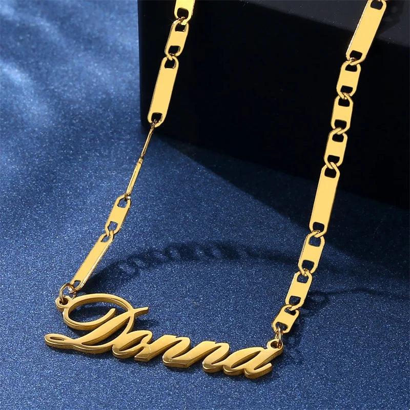 Personalized Stainless Steel Name Necklace for Her - Custom Christmas Pendant