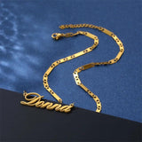 Personalized Stainless Steel Name Necklace for Her - Custom Christmas Pendant