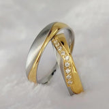 Western Christmas Crown Wedding Rings For Couples Men Women Stainless Steel