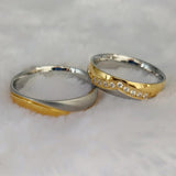 Western Christmas Crown Wedding Rings For Couples Men Women Stainless Steel