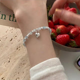 925 Silver Pearl Geometry Bracelet for Women - Beading Jewelry Gift