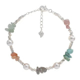 925 Silver Pearl Geometry Bracelet for Women - Beading Jewelry Gift