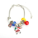 Christmas Charm Bracelet Making Kit Beaded Bracelet Set