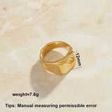 LESIEM Floating Charms Plated Ring Size 6 7 8 - Seal Ring for Men & Women