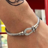 Horseshoe Bracelet Titanium Steel for Party Christmas Gift