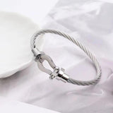 Horseshoe Bracelet Titanium Steel for Party Christmas Gift