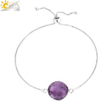 CSJA Water Drop Charm Bracelet Moonstone Crystal Christmas Jewelry Women
