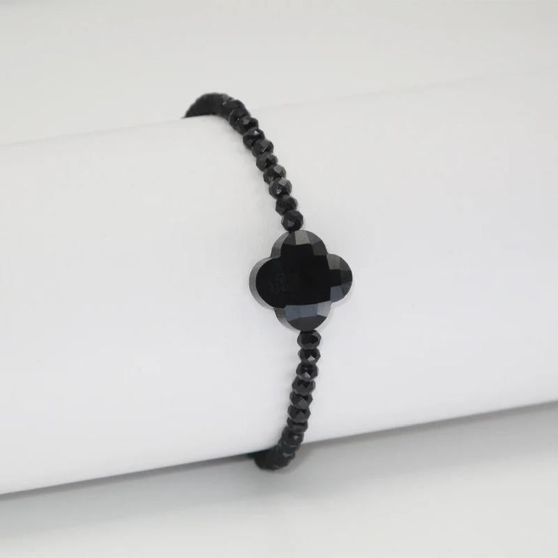 Four Leaf Clover Charm Beads Bracelet for Friends Gift