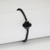Four Leaf Clover Charm Beads Bracelet for Friends Gift