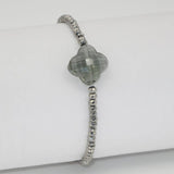 Four Leaf Clover Charm Beads Bracelet for Friends Gift