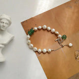 Baroque Pearl Bracelet Eco Brass 14k Real