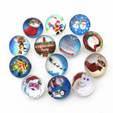 20pcs Mix Christmas Snap Buttons DIY Bracelet Charms Fitting