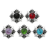 10pcs Crystal Snowflake Snap Buttons for 18MM Snap Bracelet&Bangles