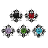 10pcs Crystal Snowflake Snap Buttons for 18MM Snap Bracelet&Bangles
