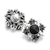 10pcs Crystal Snowflake Snap Buttons for 18MM Snap Bracelet&Bangles