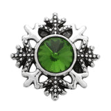10pcs Crystal Snowflake Snap Buttons for 18MM Snap Bracelet&Bangles