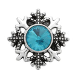 10pcs Crystal Snowflake Snap Buttons for 18MM Snap Bracelet&Bangles