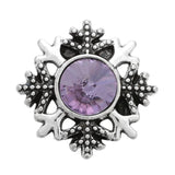 10pcs Crystal Snowflake Snap Buttons for 18MM Snap Bracelet&Bangles