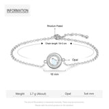 Opal Water Drop Bracelet Cubic Zircon Chain Link Charm