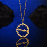 Customized Stainless Steel Name Necklace Round Letters for Women
