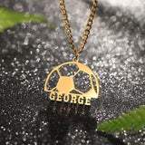 Custom Football Cuba Chain Necklace for Boys