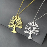 Custom Family Name Necklace Tree of Life Personalized Gift for Family