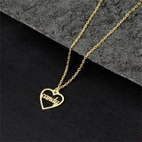 Custom Name Necklace Heart Pendant Stainless Steel Letter Choker Gift