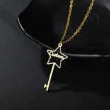 Custom Name Necklace Key Heart Pendant Star Nameplate