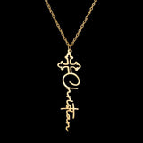 Acheerup Custom Name Necklace for Women Cross Chain Pendant