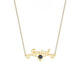 Custom Evil Eye Name Necklace for Women Stainless Steel Nameplate Pendant