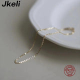 Heart Stick Chain Bracelet 925 Sterling Silver Women Charm 14k Jewelry