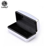 Sliver Plating Cufflinks Men Shirt Cuff Link Case
