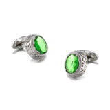 Green Crystal Cufflinks Wedding Gift Suit Shirt Button Cuff links