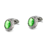 Green Crystal Cufflinks Wedding Gift Suit Shirt Button Cuff links