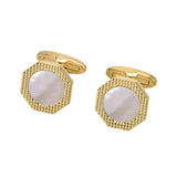 Men's Octagonal Mother of Pearl Cuff Links French Suit Shirts Business Wedding
