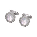Men's Octagonal Mother of Pearl Cuff Links French Suit Shirts Business Wedding