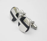 Arrival Mens Cufflinks Stainless Steel Wedding Party Grid Cufflinks
