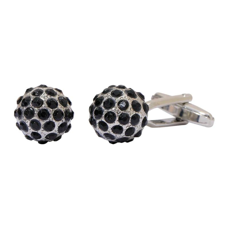 2 Pcs/Set Rhinestone Crystal Cufflinks for Mens Formal Anniversary Gift