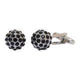 2 Pcs/Set Rhinestone Crystal Cufflinks for Mens Formal Anniversary Gift