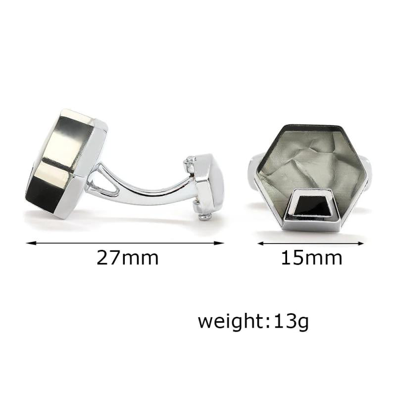 High-end Marbled Pattern French Cufflinks for Men