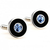 Elegant Crystal Cufflink Set - 2 Pairs