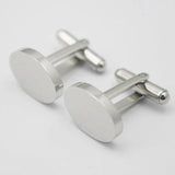 316L Stainless Steel Cufflinks Blank Cuff Links Men Wedding Party Present