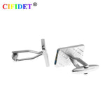 CIFIDET Sports Cufflink Modern SURFS UP Shirt Cuff Link With Velvet Bag