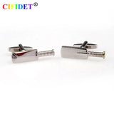 CIFIDET Baseball Bats Cufflink Shirt Cuff Link with Velvet Bag