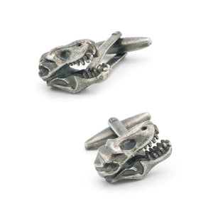 Men's Dinosaur Skull Cufflinks Brass Material Metal Dinosaur Head Cuff Links