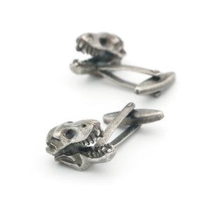 Men's Dinosaur Skull Cufflinks Brass Material Metal Dinosaur Head Cuff Links