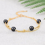 Pearl 925 Sterling Silver Bracelet Double Layer